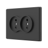 Double socket coal black VIDEX NOTA (VF-NT-SK2-BL) - photo 
