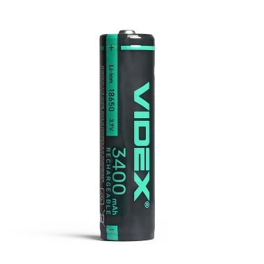 Акумулятор Videx літій-іонний 18650-P (захист) 3400mAh color box/1шт - фото №2