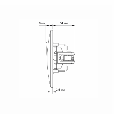 Вимикач двоклавішний срібний шовк VIDEX BINERA - фото №6