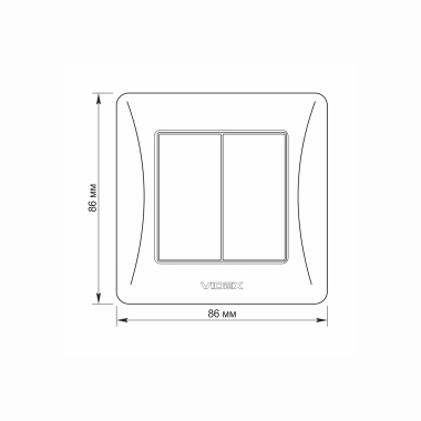 Switch 2 gang white VIDEX BINERA - photo №5