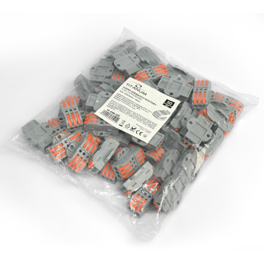 Клемник швидкого монтажу з кріпленням 3+3п сірий PC (TF-KNK-223) TITANUM - photo №6