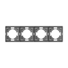 Frame 4 gang horizontal grey graphite VIDEX NOTA (VF-NT-FR4H-GR) - photo 