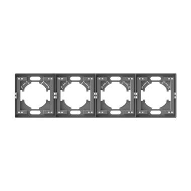 Frame 4 gang horizontal grey graphite VIDEX NOTA (VF-NT-FR4H-GR) - photo