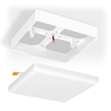 Рамка накладного монтажу безрамкового квадратного світильника VIDEX (VL-DLFS-24SF) - фото
