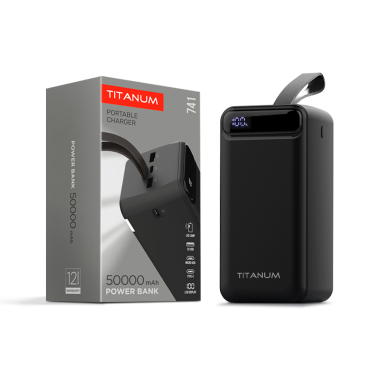 Повербанк TITANUM 741 Black 50000mAh - фото