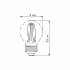 LED лампа VIDEX Filament G45FA 4W E27 2200K бронза