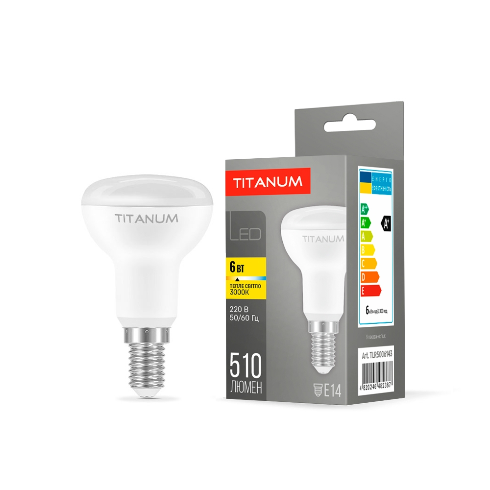 LED lamp TITANUM R50 6W E14 3000K