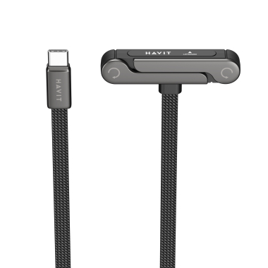 Кабель USB-C - USB-C HAVIT CB6387 PD60W 3A 1.2м з підставкою - фото №3