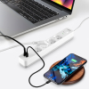Мережевий подовжувач VIDEX ONCORD з/з 4п 3м (3x1.5мм) 3.4А USB(QC3.0) +USB-C(PD20W) з кнопкою White - фото №11