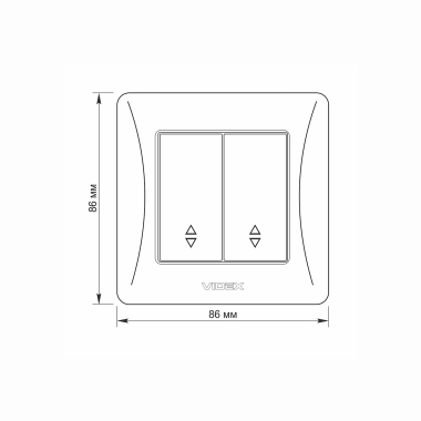 Вимикач двоклавішний прохідний кремовий VIDEX BINERA - фото №5