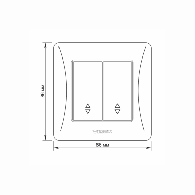 Вимикач двоклавішний прохідний срібний шовк VIDEX BINERA - фото №5