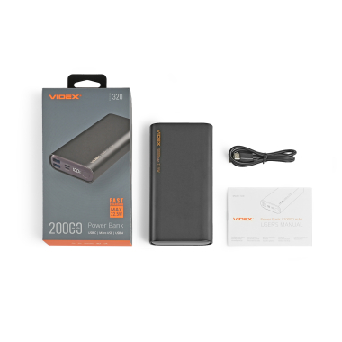 Повербанк 20000mAh VIDEX VPB-320 22.5W Black - фото №7