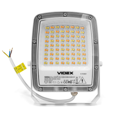 LED Floodlight VIDEX F5 50W 3000-5000-6500K 230V White (VL-F5-050CW) - photo №2