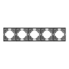 Frame 5 gang horizontal grey graphite VIDEX NOTA (VF-NT-FR5H-GR) - photo 