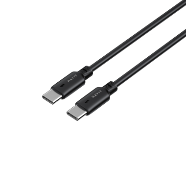 Кабель USB-C - USB-C HAVIT CB303C PD60W 3A 1м Black - фото №4