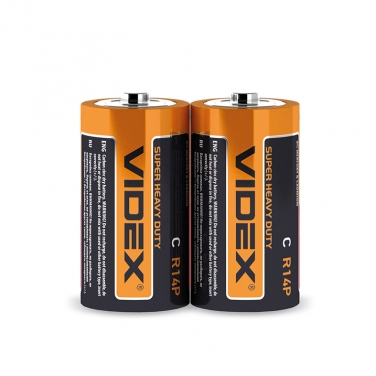 Батарейка солевая Videx R14P/C 2шт SHRINK