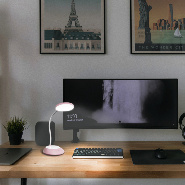 LED лампа настiльна з акумулятором TITANUM TLTF-022P 7W 3000-6500K USB рожева - фото №3