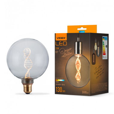 LED лампа VIDEX Filament VL-DNA-G125-C 3.5W E27 1800K - фото