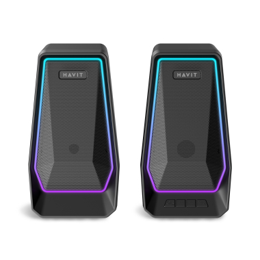 Стерео колонки HAVIT SK769BT USB 10W RGB Black - фото №3