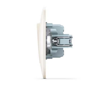 Вимикач двоклавішний з підсвіткою кремовий VIDEX BINERA - фото №4