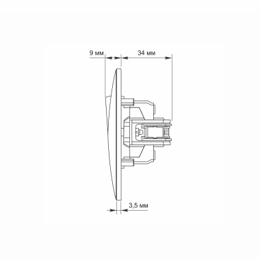 Вимикач двоклавішний з підсвіткою кремовий VIDEX BINERA - фото №6