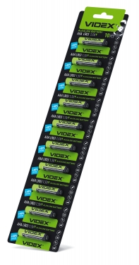 Батарейка щелочная Videx LR03/AAA  1шт х 10 BLISTER