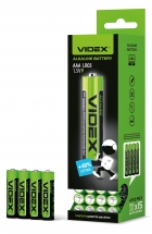 Батарейка лужна Videx LR03/AAA 4шт SHRINK