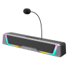 Ігрова колонка SOUNDBAR HAVIT SK221 6W USB+BT RGB Black+Gray - фото 