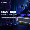 Ігрова колонка SOUNDBAR HAVIT SK221 6W USB+BT RGB Black+Gray - фото №2