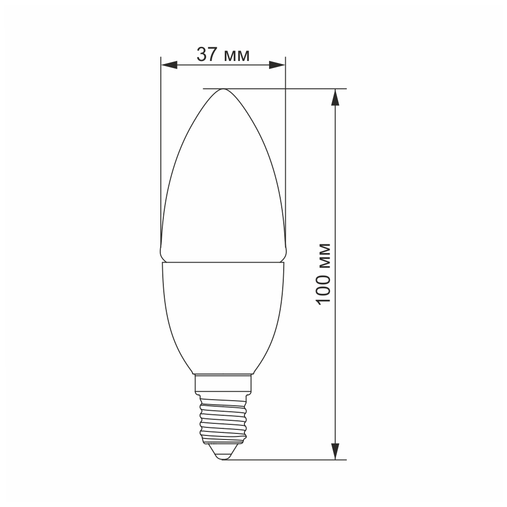 LED лампа VIDEX  C37eD 6W E14 4100K дімерна