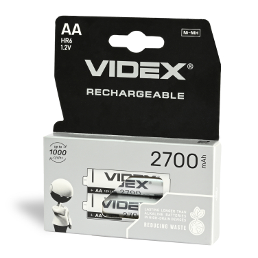 Акумулятори Videx HR6/AA 2700mAh double blister/2шт - фото