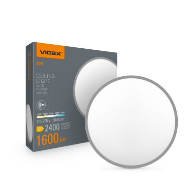 LED Світильник накладний з датчиком руху VIDEX VL-CLR-200-2G 20W 2700-6500K - photo