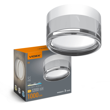 LED світильник IP65 круглий VIDEX BHD01 9W 2800-4000-6000K White - фото