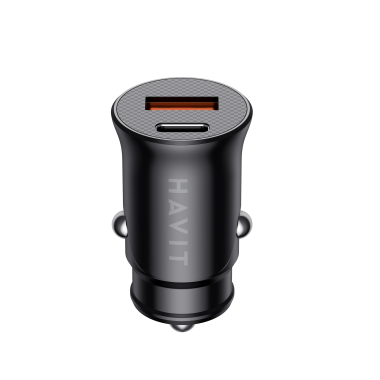 Автомобільний зарядний пристрій HAVIT HV-CC2022 20W USB+USB-C Black - фото №4
