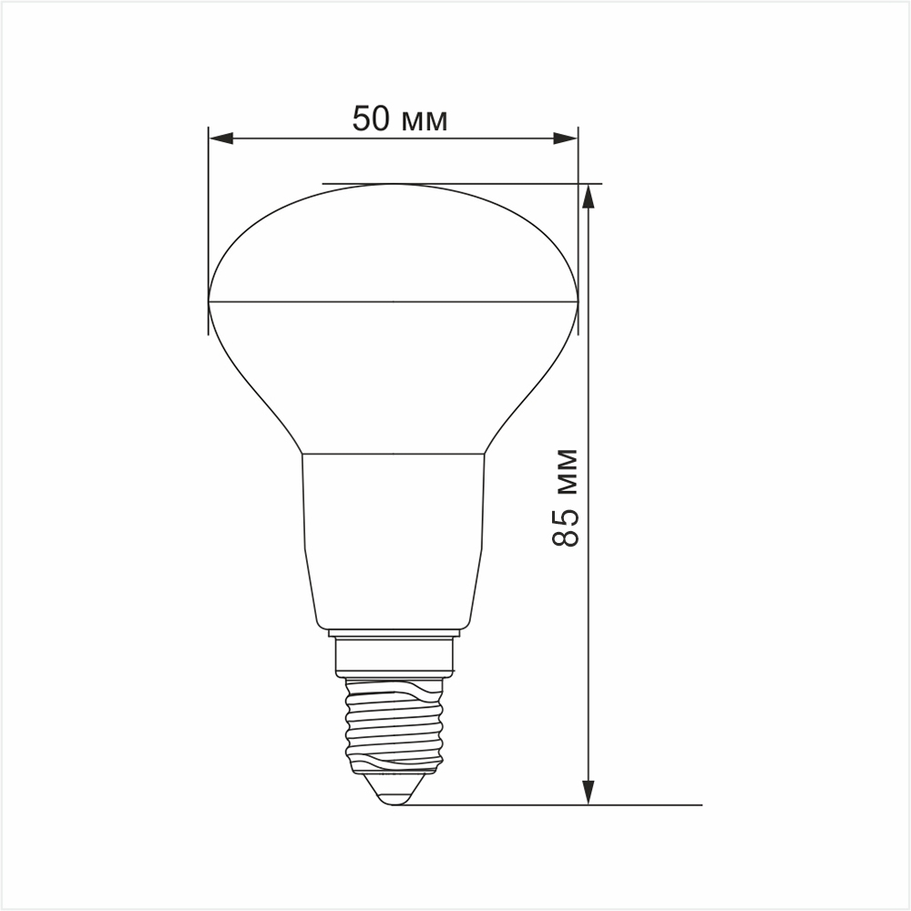LED лампа TITANUM R50 6W E14 3000K