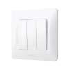 Вимикач трьохклавішний білий VIDEX BINERA - фото №3