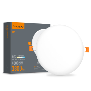 LED світильник безрамковий круглий VIDEX 33W 4100K - фото