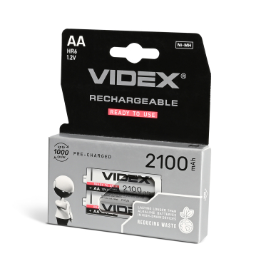 Акумулятори Videx HR6/AA 2100mAh double blister/2шт - фото