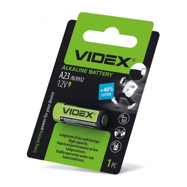 Alkaline battery Videx А23/Е23А 1pcs BLISTER CARD