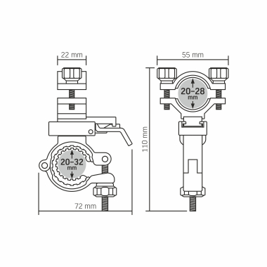 Велосипедний тримач для ліхтариків універсальний VIDEX VLF-ABH-287 - фото №11