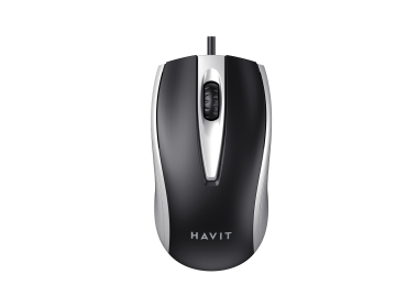 Дротова миша HAVIT HV-MS871 USB Gray (1200 DPI, 3 кл) - фото