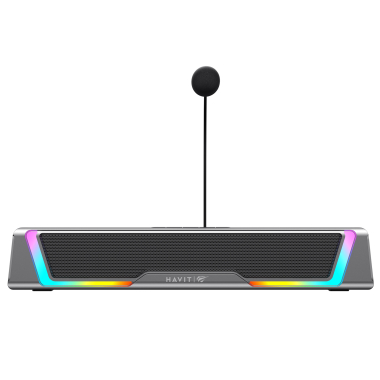 Ігрова колонка SOUNDBAR HAVIT SK221 6W USB+BT RGB Black+Gray - фото №3
