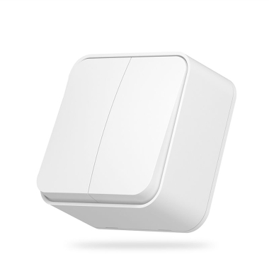 IP20 Вимикач зовнішній двоклавішний білий VIDEX BINERA - фото