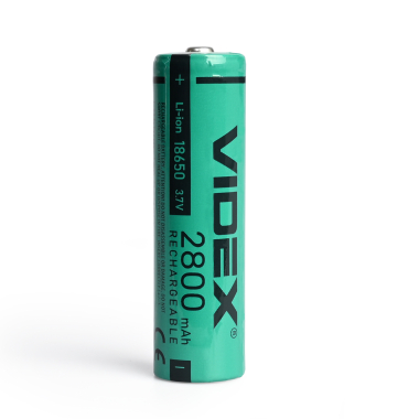 Акумулятор Videx літій-іонний 18650 (без захисту) 2800mAh bulk/1шт - фото