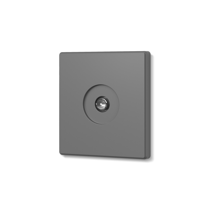 Розетка TV одинарна телевізійна сірий графіт VIDEX NOTA (VF-NT-SK1TV-GR) - фото