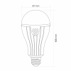 LED лампа акумуляторна TITANUM A80 12W E27 4000K 230V - фото №4