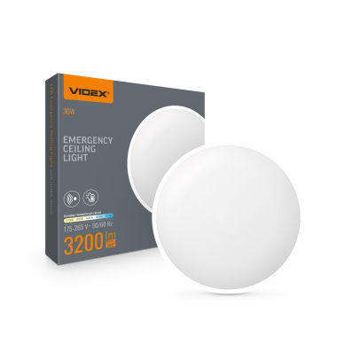 LED Світильник аварійний накладний з датчиком руху VIDEX 30W 2700-6500K 220V - фото