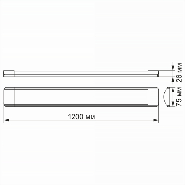 LED свiтильник лiнiйний TITANUM 36W 1.2М 6500K (TL-BN-36126) - фото №3