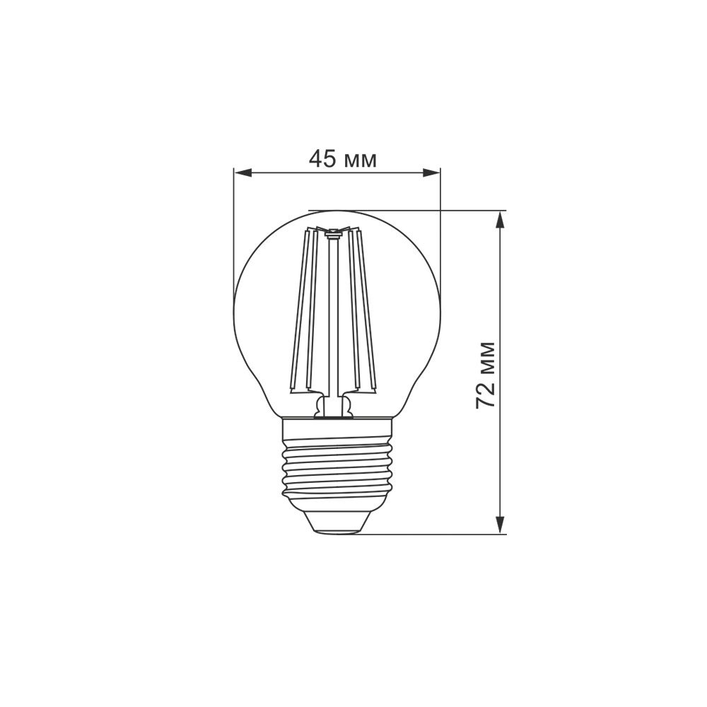 LED лампа TITANUM  Filament G45 4W E27 4100K