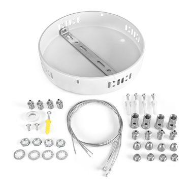 Комплект кріплень з фурнітурою для підвісного монтажу світлодіодної панелі - фото